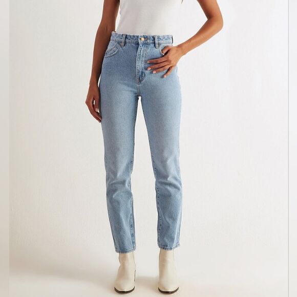 Rolla's Dusters High Rise Straight Leg Denim Jeans Size 25 In Old Stone NWT - Picture 1 of 12